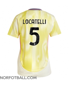 Billige Fotballdrakt Juventus Manuel Locatelli #5 Replika Bortedrakt Dame 2024-25 Kortermet